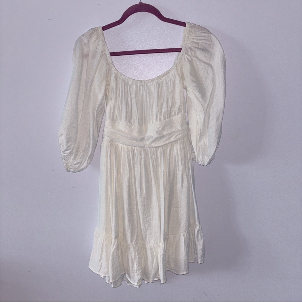 Hello Molly, white dress open back that ties up top